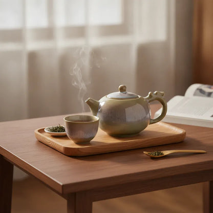 Théière Théière Japonaise Céramique Émail Flammé : Sublimez vos Thés avec Élégance