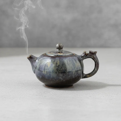 Théière Théière Japonaise Céramique Émail Flammé : Sublimez vos Thés avec Élégance