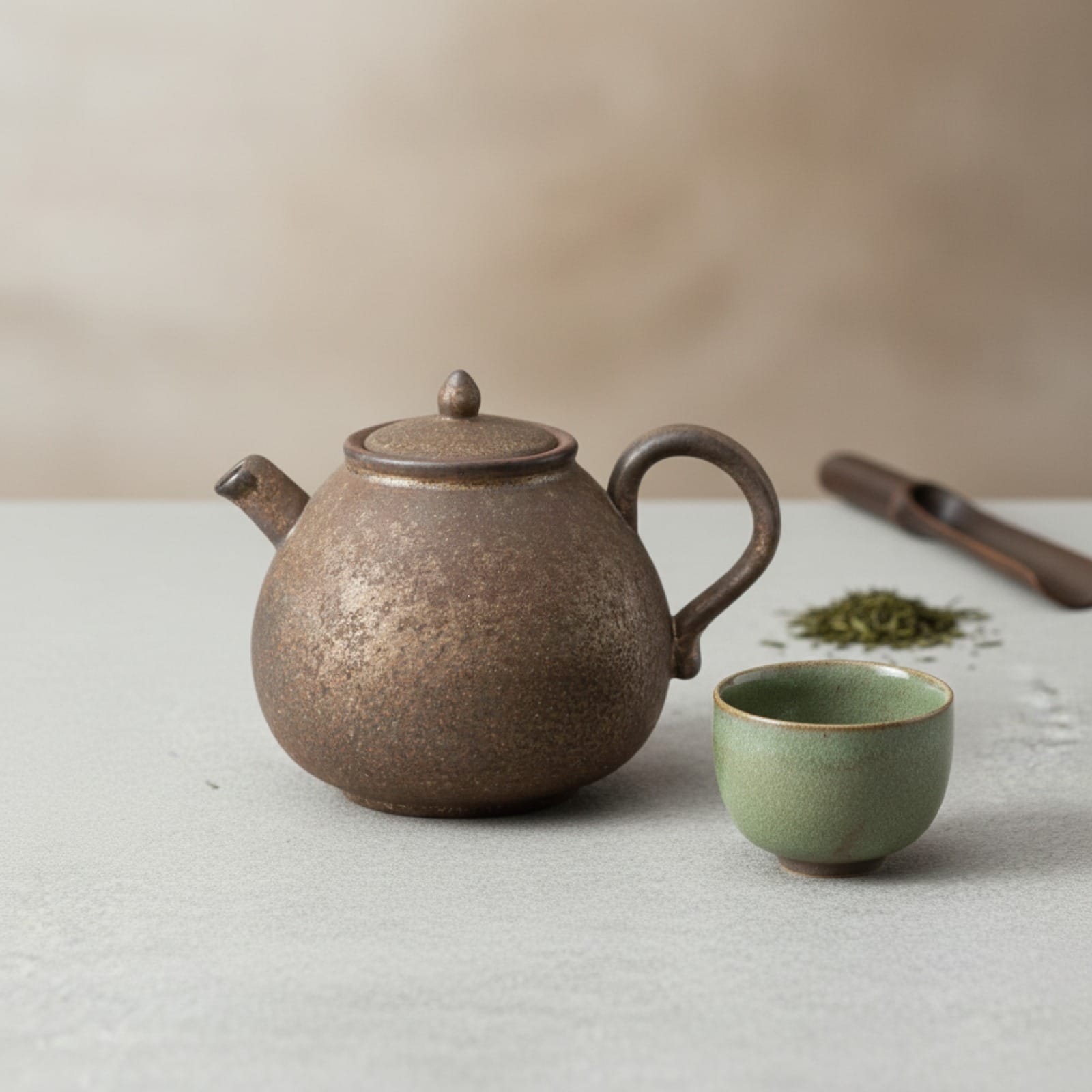 Théière Théière Japonaise en Céramique Rouille Zen - Design Artisanal & Sérénité