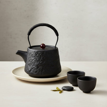 Théière Théière Japonaise en Porcelaine - Élégance Traditionnelle (Noir, Vert, Nude)