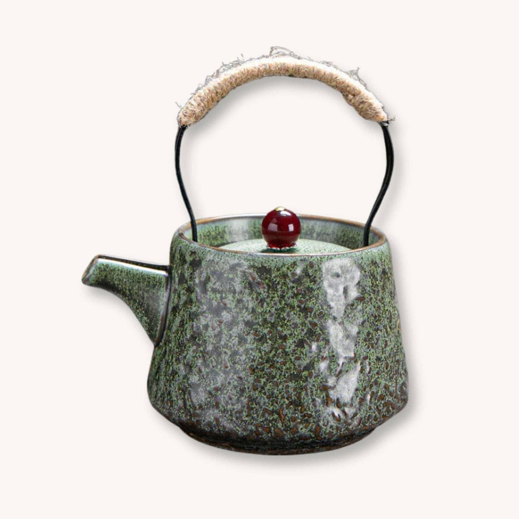 Théière Théière Japonaise en Porcelaine - Élégance Traditionnelle (Noir, Vert, Nude)