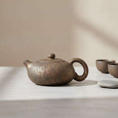 Théière Théière Japonaise Rustique en Céramique - Rouille Zen