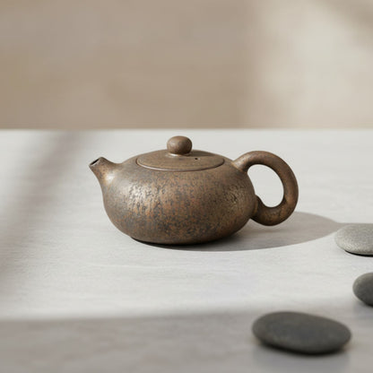 Théière Théière Japonaise Rustique en Céramique - Rouille Zen