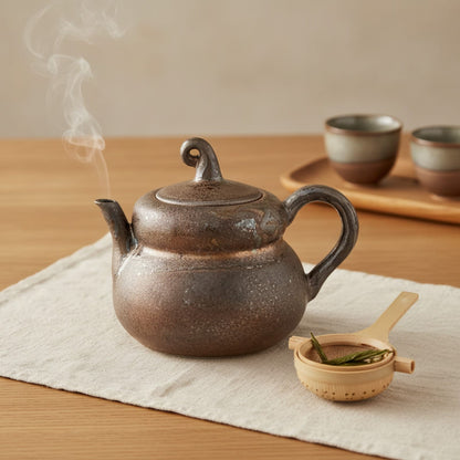 Théière Théière Japonaise Vintage en Céramique Artisanale - Élégance et Tradition