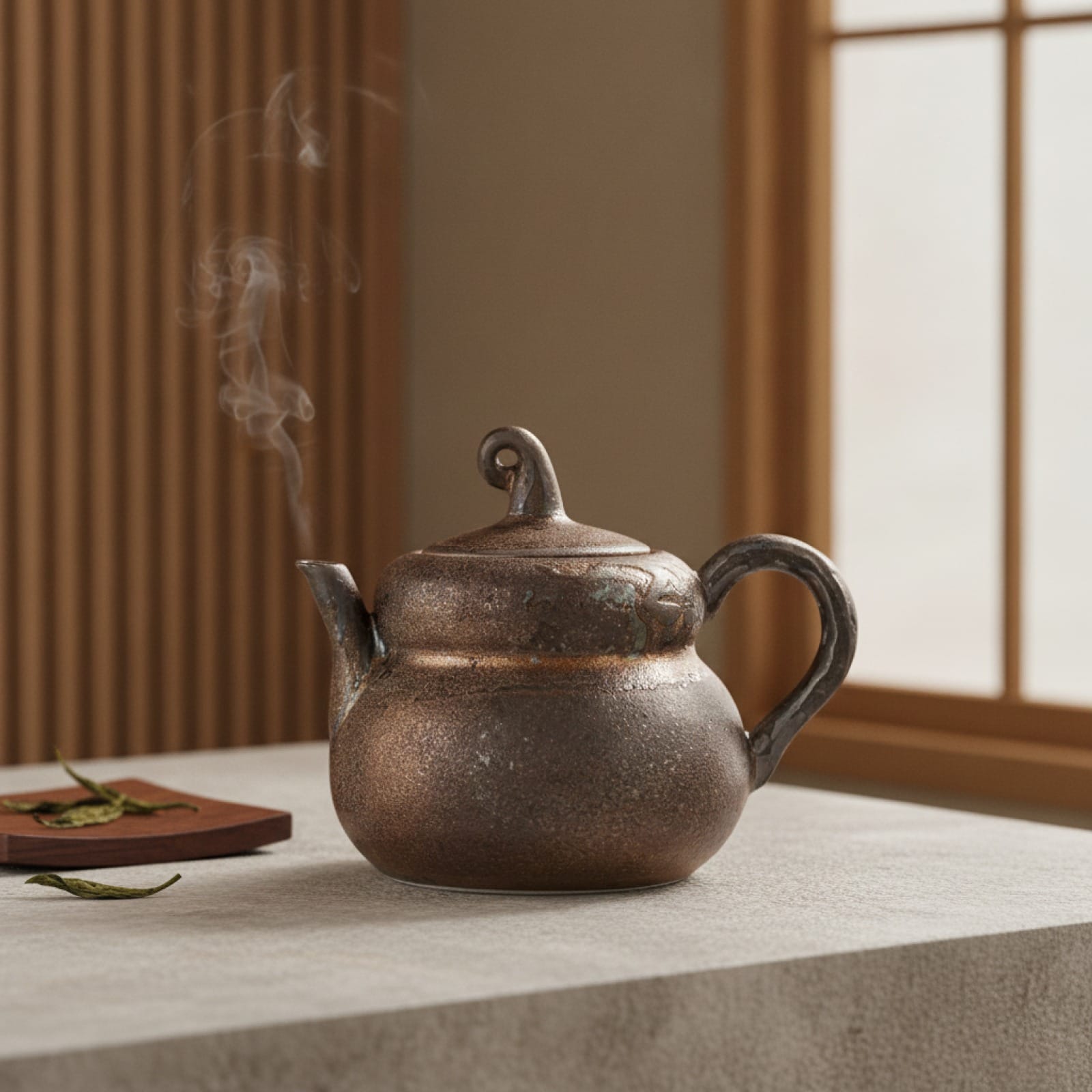 Théière Théière Japonaise Vintage en Céramique Artisanale - Élégance et Tradition