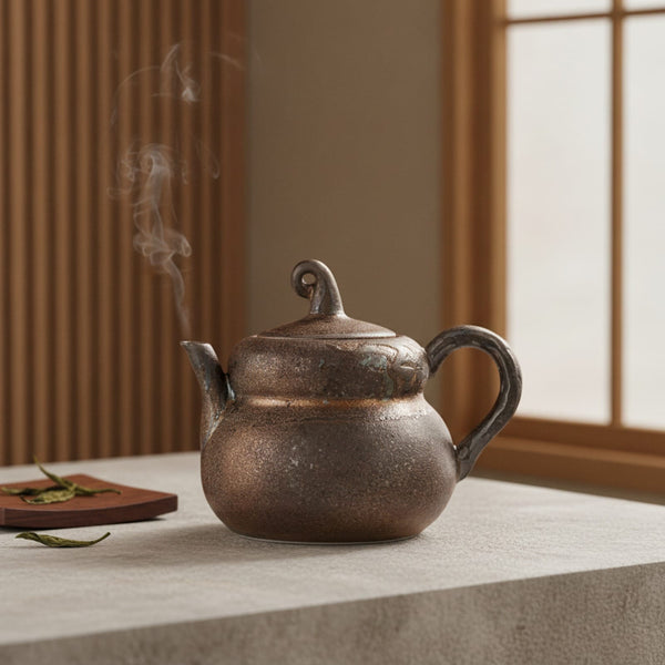 Théière Théière Japonaise Vintage en Céramique Artisanale - Élégance et Tradition
