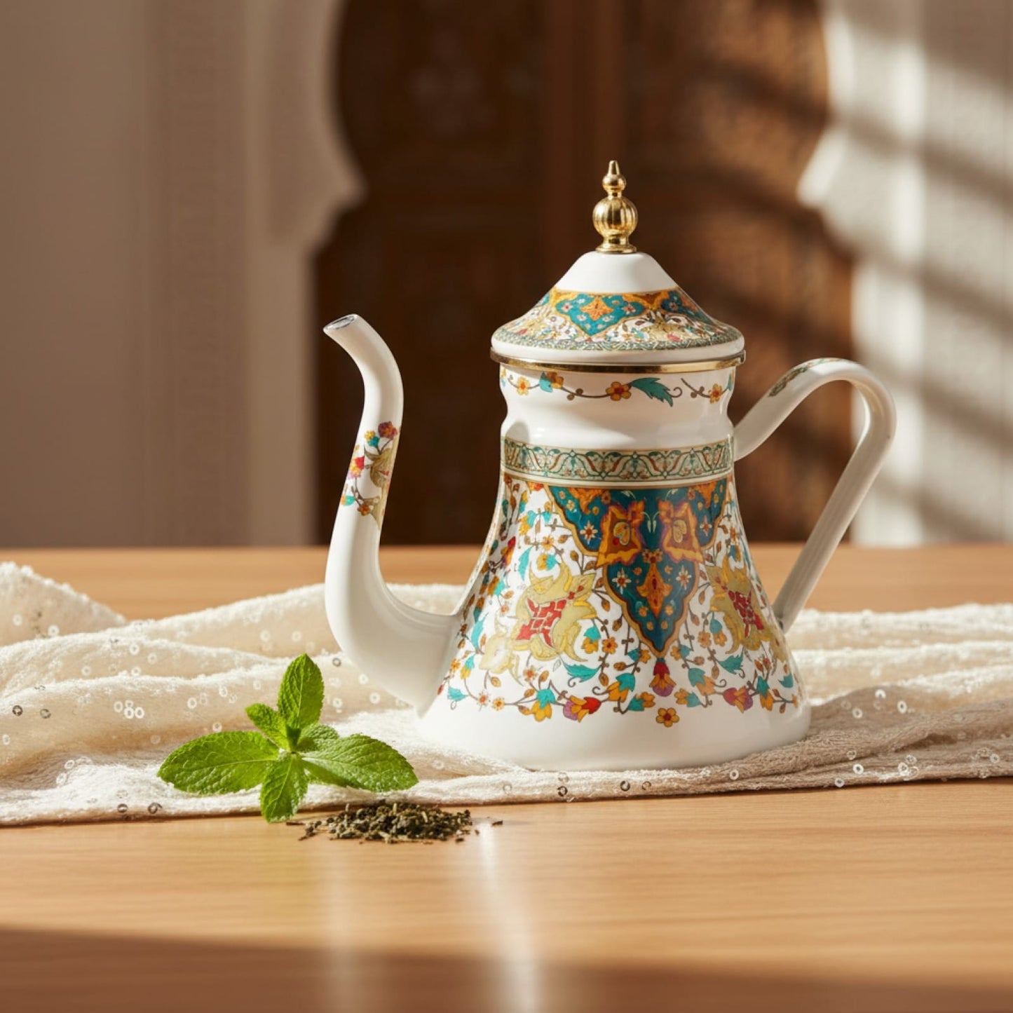 Théière Théière Marocaine Artisanale Traditionnelle - Service à Thé Authentique