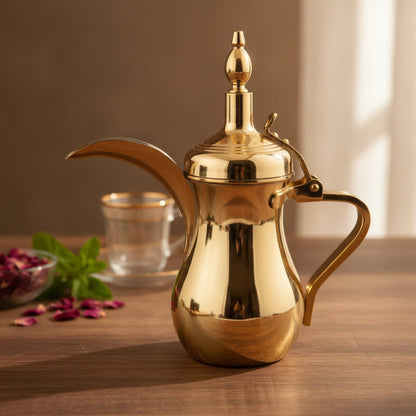 Théière Théière Marocaine Dorée Inox | Or du Désert | Style Oriental