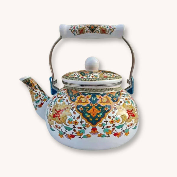 Théière marocaine traditionnelle émaillée