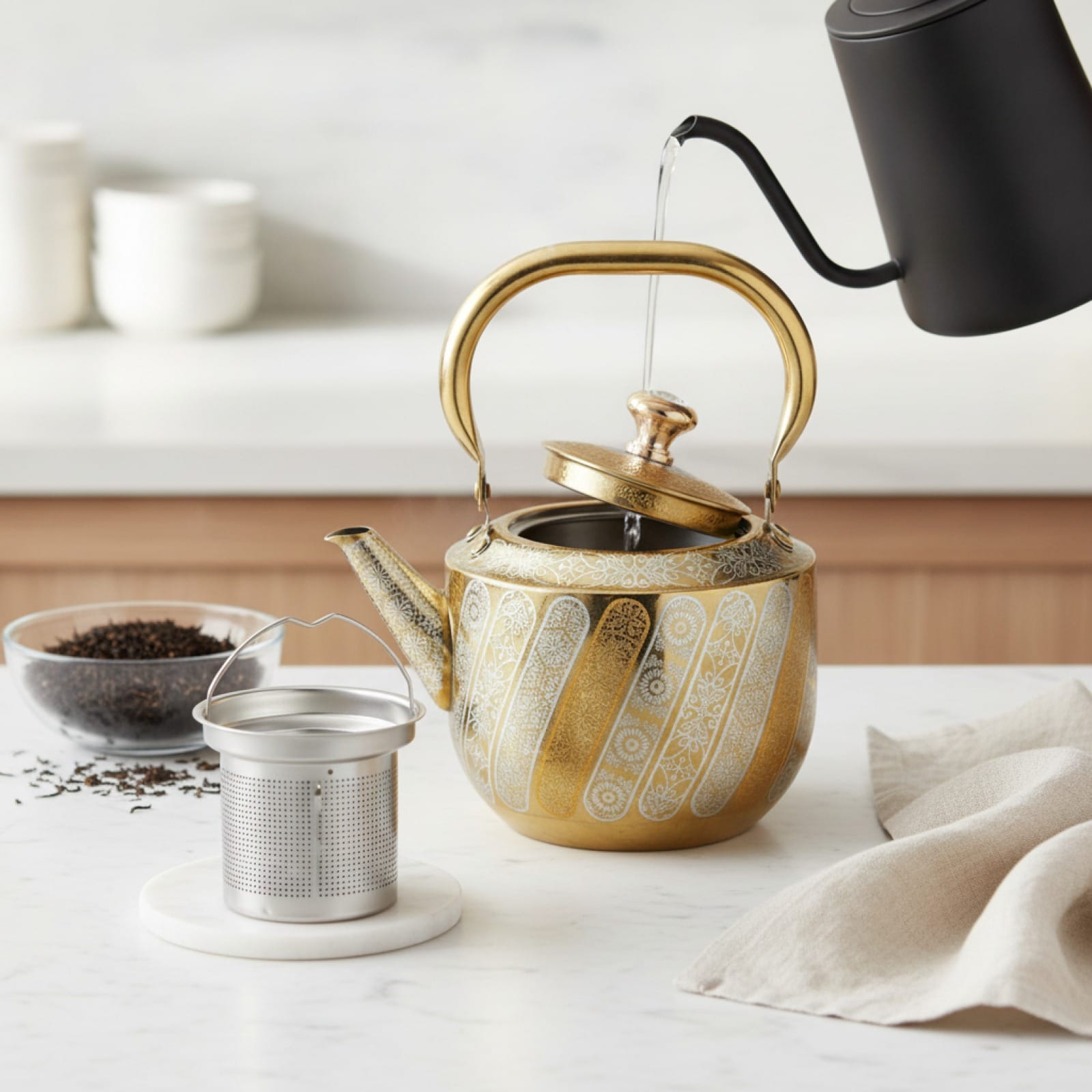 Théière Théière turque inox avec filtre intégré